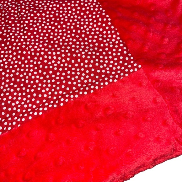 Handmade Hand Sewn Infant Blanket Bas ball Red White Blue 36”x28” - Picture 3 of 4